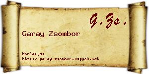 Garay Zsombor névjegykártya